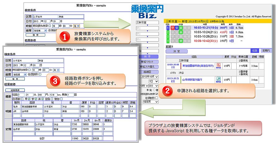 旅費精算デモイメージ